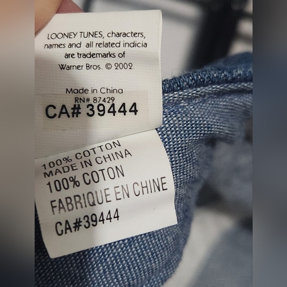 Vintage Looney Tunes TWEETY BIRD Blue Demin Baseball Hat - Picture 7 of 7